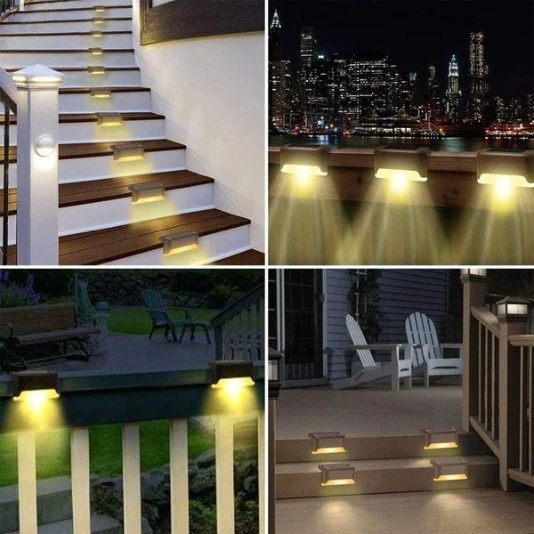 Papapick - LED Solar Lamp Path Staircase Outdoor Waterproof Wall Light