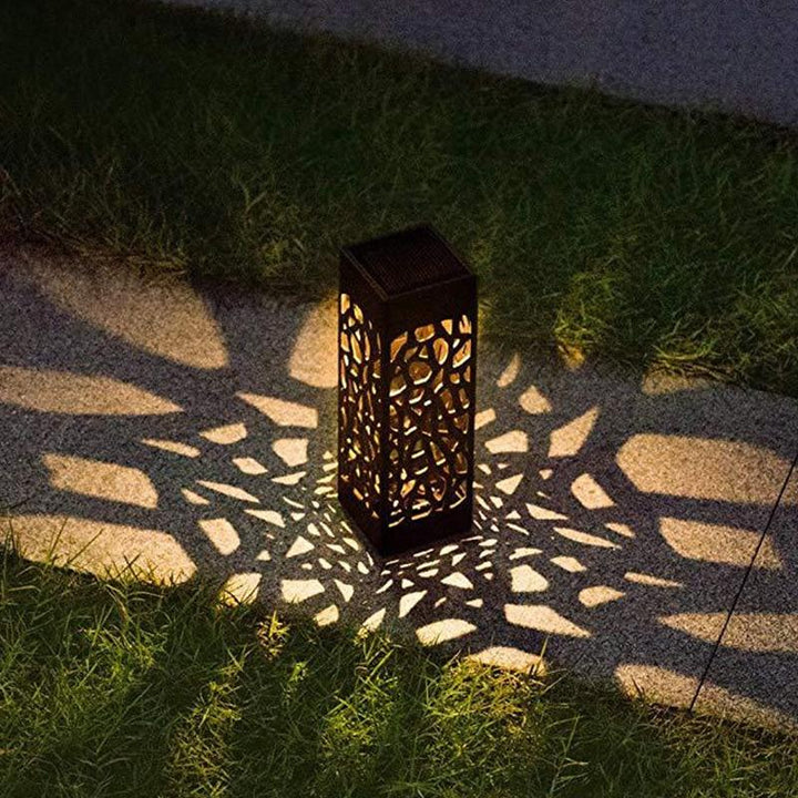 Retro hollow ground lamp night effect