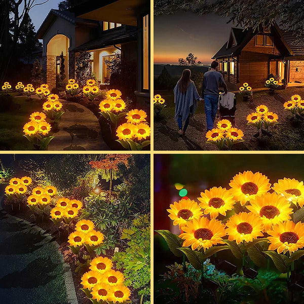 Solar sunflower light scene display