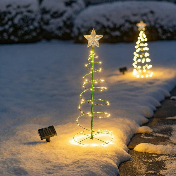 outdoor solar christmas tree