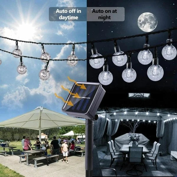 Papapick - Waterproof Solar Powered LED Outdoor String Lights