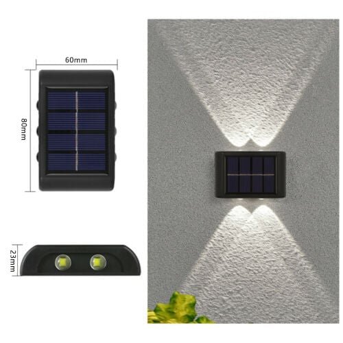 Papapick - Waterproof Solar Powered Outdoor Patio Wall Decor Light