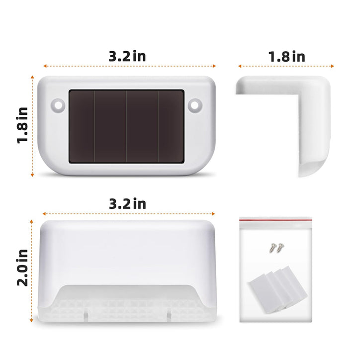 solar fence light- white