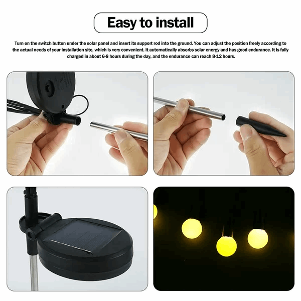 solar firefly garden lights Easy to install