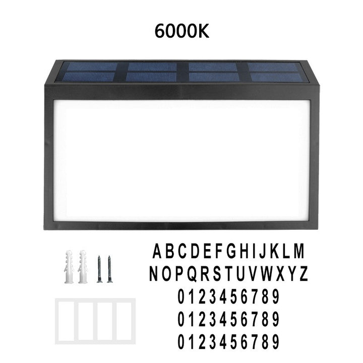 solar house number light 